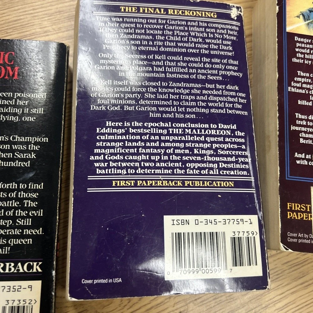 David Eddings Lot Of 6 Paperbacks Fantasy, Science Fiction, Adventure de1